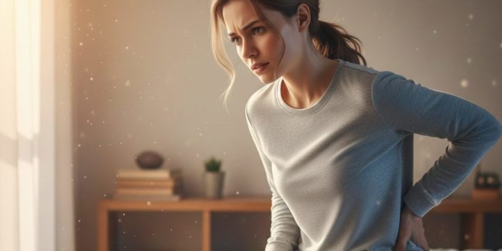 坐骨神経痛に苦しむ女性